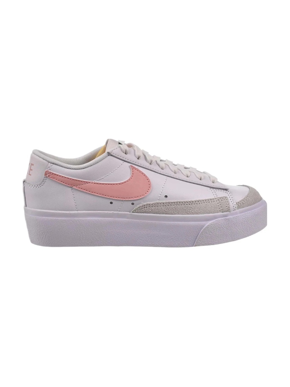 NIKE Blazer Low Platform Womens Leather Sneakers White Pink 9.5  USED